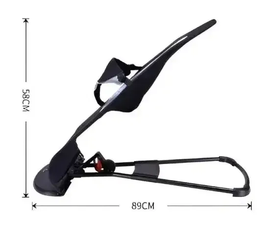 Шезлонг дитячий від народження дитяча гойдалка для немовлят шезлонг качалка чорний + дуга з іграшками пакунок малюка Київ - фото 7