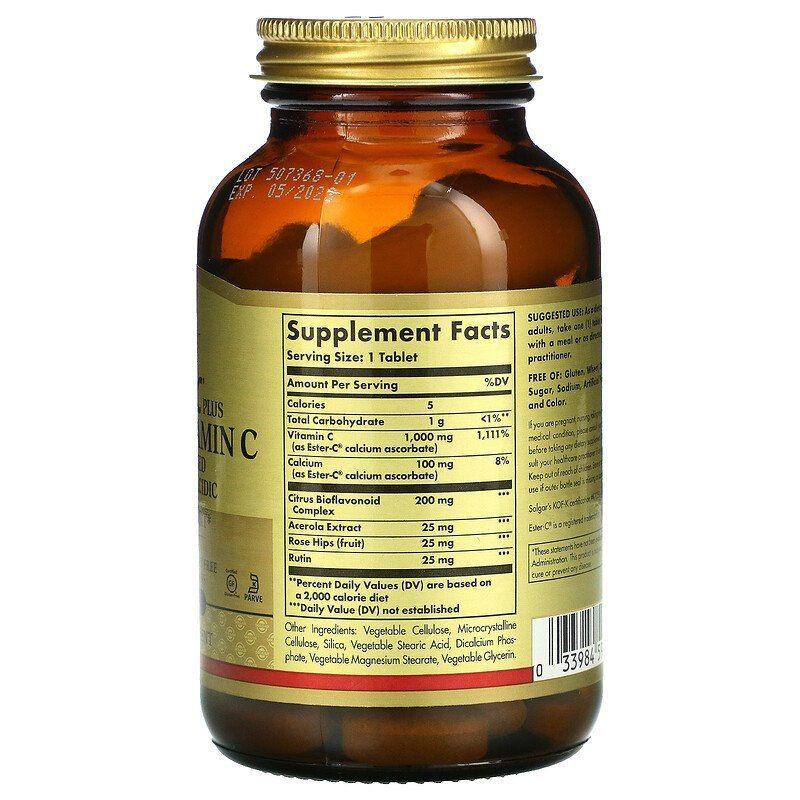 Естер-З плюс вітамін C Solgar Ester-C Plus vitamín C 1000 мг 90 таб Київ - фото 2