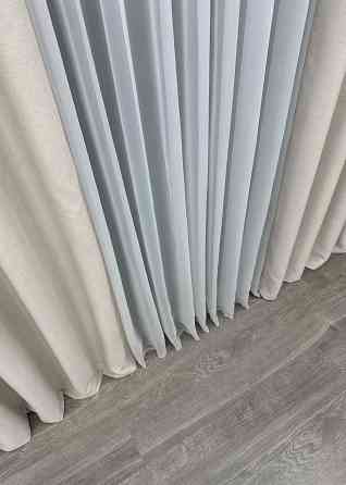 Шторна тканина Шеніл однотонний колір димчасто-білий 1698ш Київ