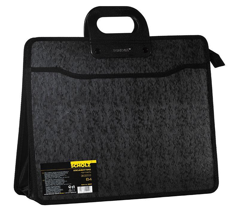 Портфель B4 "Scholz" 3+1 відділення на блискавці чорний, 5244-09SCH, шт Київ - фото 1