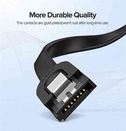 Кабель UGREEN US217 SATA 3 Data Cable 0.5m (Black)(UGR-30796) Одеса