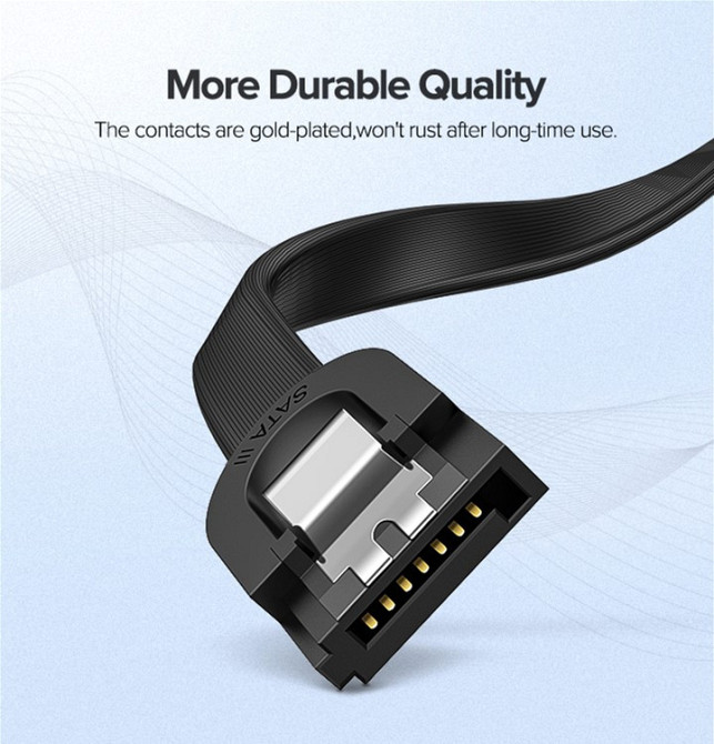 Кабель UGREEN US217 SATA 3 Data Cable 0.5m (Black)(UGR-30796) Одеса - фото 2