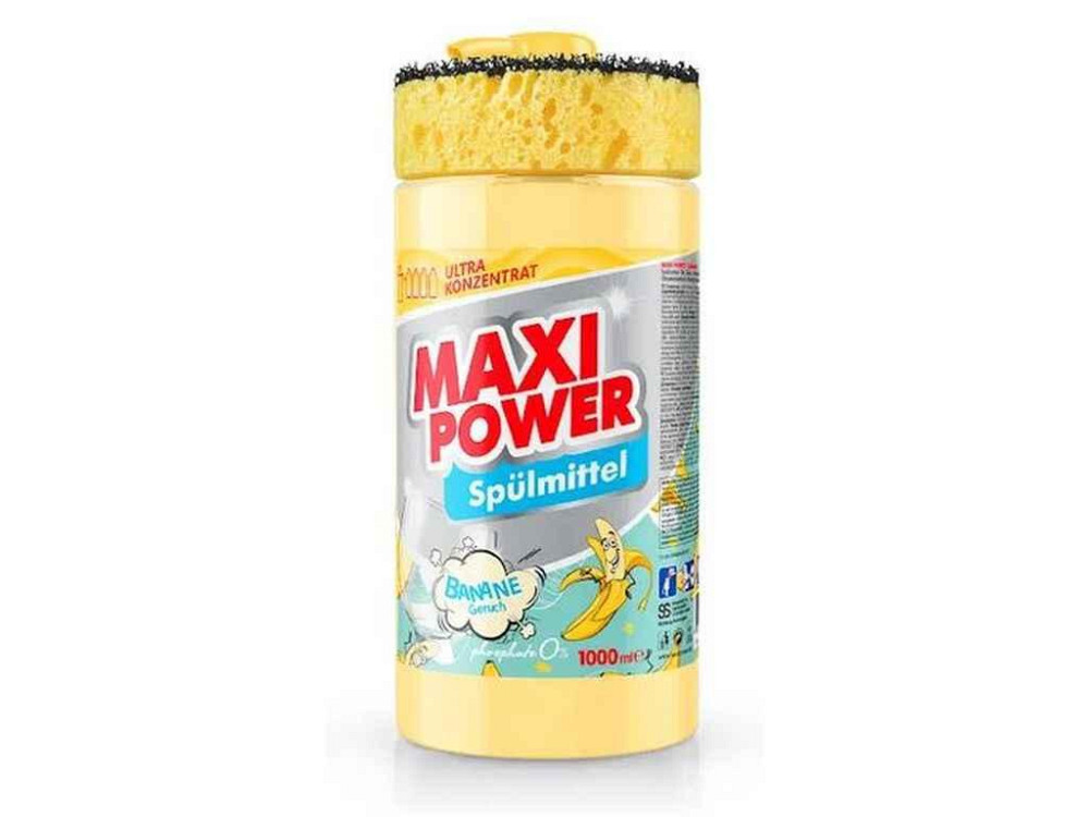 Засіб для миття посуду 1л (дозаторгубка) Банан ТМ MAXI POWER   Solmir Київ - фото 1