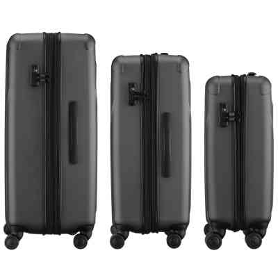Набор чемоданов Wenger Oryson 3 в 1 (S,M,L) пластик, 4 колеса, сірий (653212) Винница