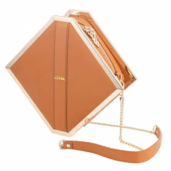 Сумка LOCKINK Mysterious Square Kink Bag - Brown Львів
