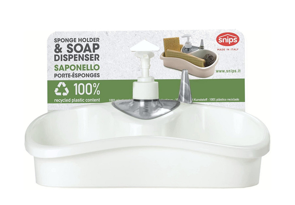 Кухонний аксесуар з ємністю для зберігання та рідкого мила Snips, білий Київ - фото 4