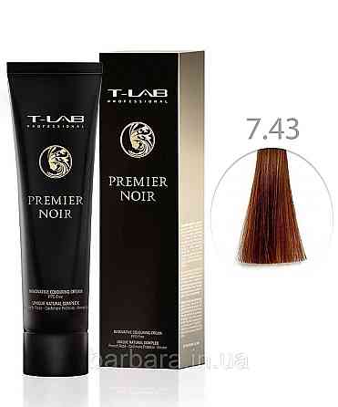 Крем-краска для волос T-LAB Professional Premier Noir Colouring Cream  7.43  Блондин медно-золотистый Киев