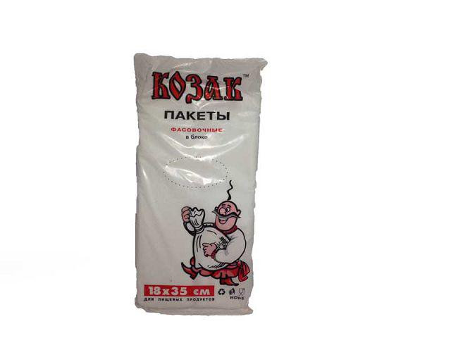 Фасовочные полиэтиленовые пакеты №9 (26х35) 0,4кг Козак белая ЭКОНОМ (1 пачка) Харьков - изображение 1