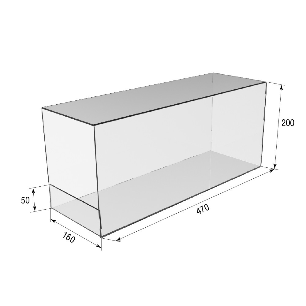 Коробка акриловая EKOSTAR 160х470х200 Киев - изображение 3