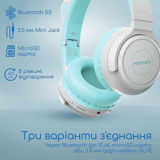 Bluetooth-гарнітура Promate Panda Aqua ( білий/блакитний ) Харьков
