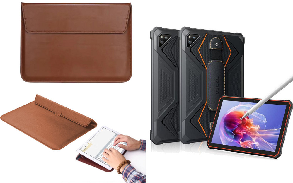 Чехол-конверт VitoCase для Blackview Active 6, с функцией подставки для планшета Коричневый Киев - изображение 1