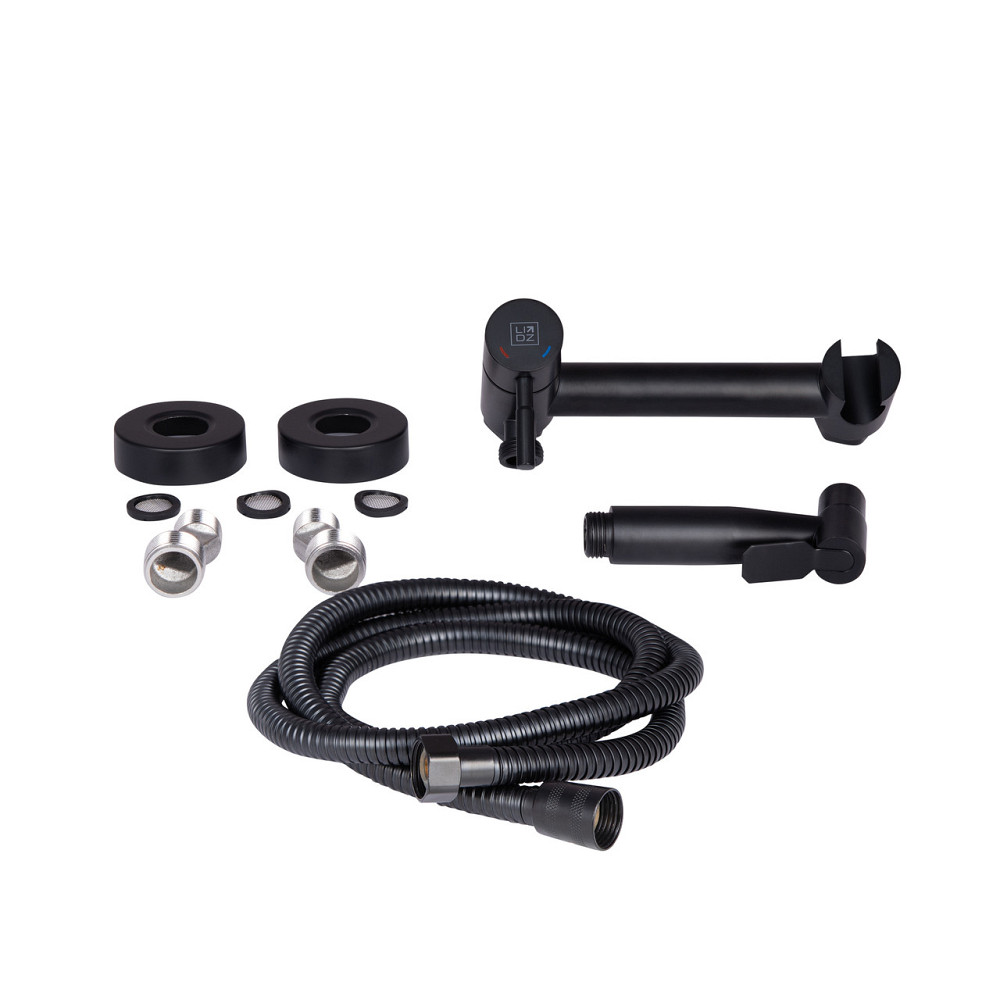 Набор для гигиенического душа со смесителем Lidz Aria 110 округлый LDARI110BLA43394 Black Киев - изображение 6