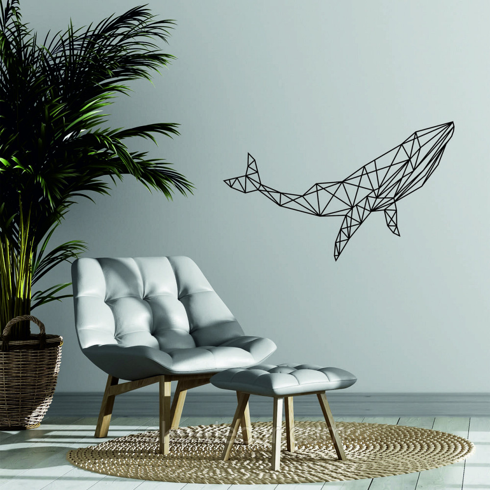 Декоративное настенное Панно «Кит», Декор на стену 110*66 см, Черный Киев - изображение 4