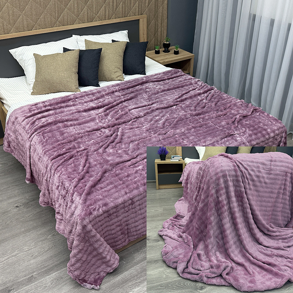 Плед-покривало 200х230 см (+-5см) Soft Night Ліловий (87-134) Київ - фото 1