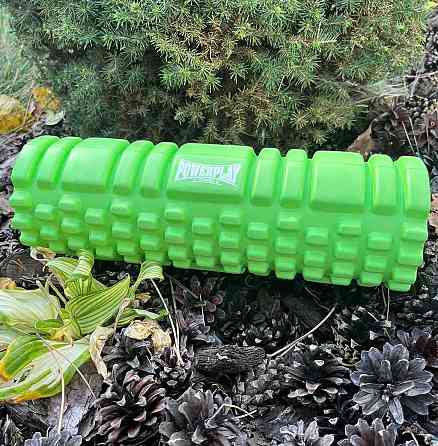 Масажний ролик (роллер) PowerPlay 4342 Massage Roller Зелений (30x10см.) Кам'янське