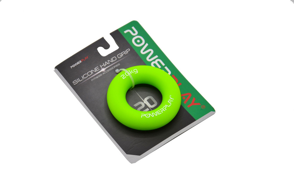 Еспандер кистьовий силіконовий PowerPlay PP-4324 Hand Grip Ring Medium 20 кг. Зелений Луцк - изображение 10
