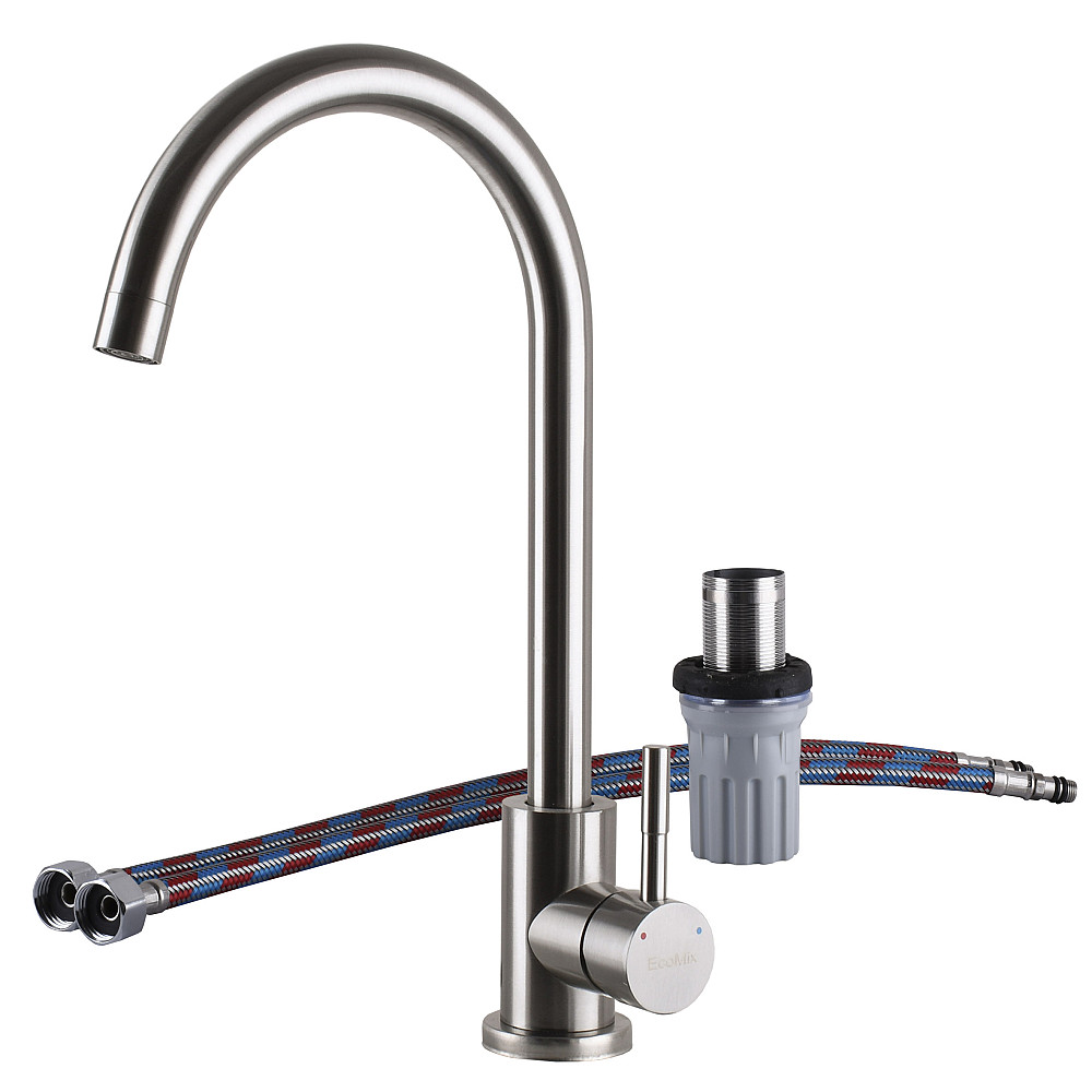 Змішувач для кухні EcoMIX ALPEN AISI-203S Луцк - изображение 1