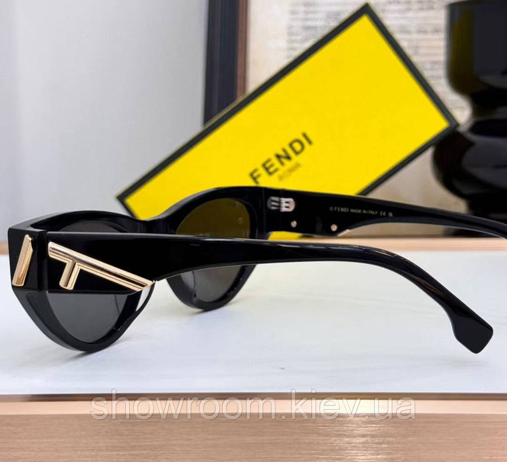 Женские солнцезащитные очки кошечки (50092) gold Lux Киев - изображение 4