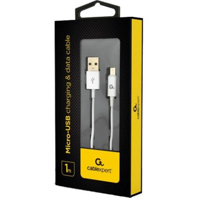 Дата кабель USB 2.0 Micro 5P to AM Cablexpert (CC-USB2P-AMmBM-1M-W) Вінниця - фото 2