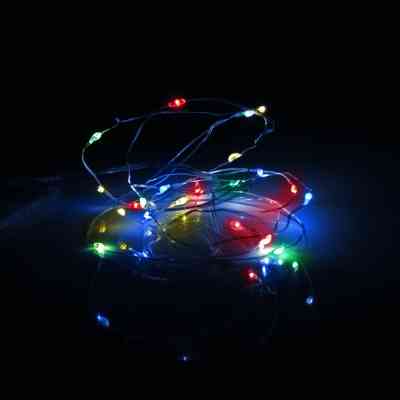 Гірлянда YES! Fun Нитка на мідному дроті 20 LED Різнокольорова 2 м Статична на Батарейках (975022) Вінниця