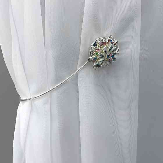 Магніти для штор та гардин "Flowers" набір 2 шт Різнокольоровий (81-218) Київ