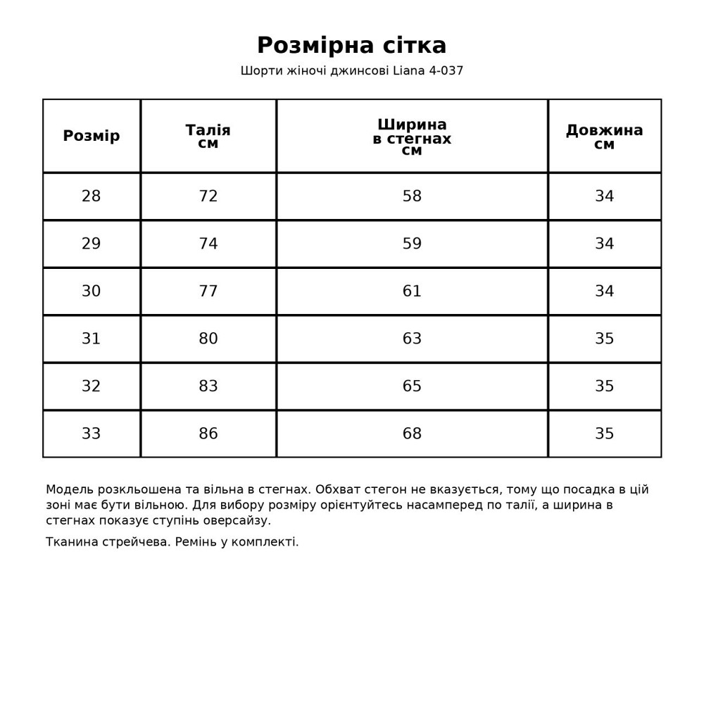 Шорти жіночі джинсові Liana 4-037 короткі розкльошені А-силует з бахромою і ременем чорні, чорний, 33, 33, 86 см Київ - фото 8