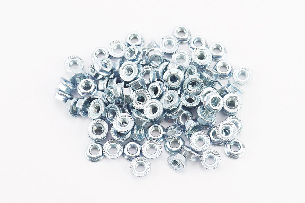 Гайка М6x1 фланц 8 цб зубч DIN6923, к-кт 100шт Київ - фото 1