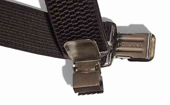 Подтяжки коричневые для штанов Х ВСУ прочные Польские качественные мужские накрест Одесса