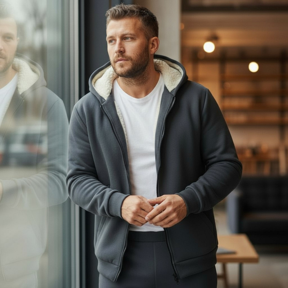 Чоловічий зимовий спортивний костюм на хутрі Сірий 52/54 Харків - фото 1