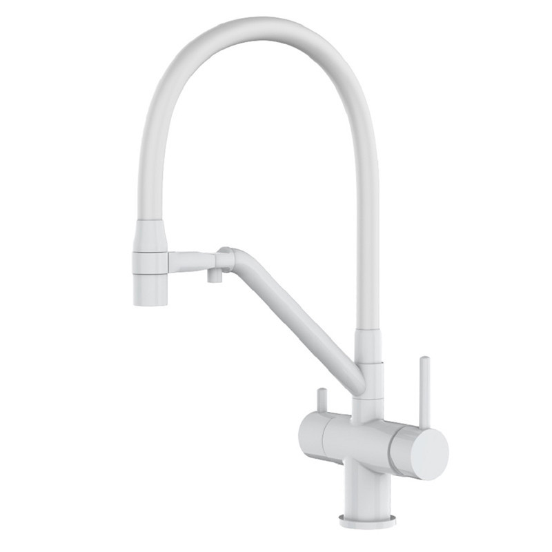 Кухонний змішувач Koer KB-72006-03 для питної води білий з підставкою (KR3381) Чернівці - фото 1