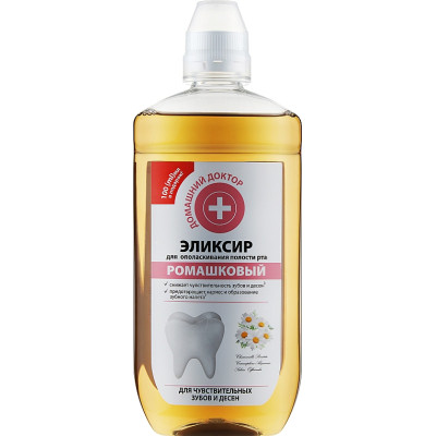 Ополаскиватель для полости рта Домашній Доктор Ромашковый 500 мл (4823015931437) Винница - изображение 1