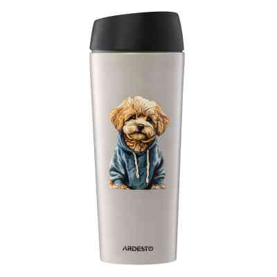 Термокружка Ardesto Coffee Time Maltipoo 450мл, нержавіюча сталь, бежевий (AR2645MP) Винница
