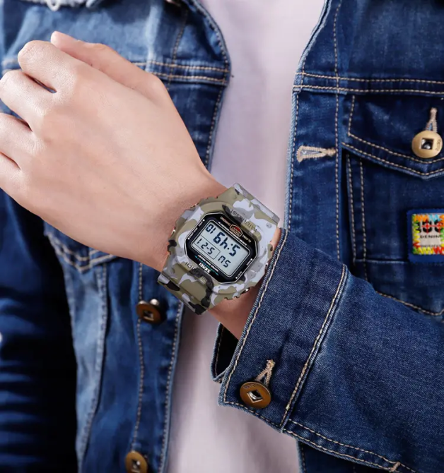 Чоловічий спортивний годинник Skmei 1471 (Зелений камуфляж) Вінниця - фото 6