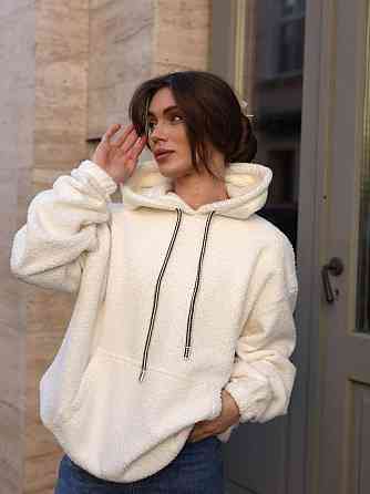 Жіноче затишне худі оверсайз шерпа на велюрі Одеса