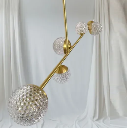 Люстра светодиодная потолочная Светлячок 5003 (Золотистый) 6 плафонов Киев