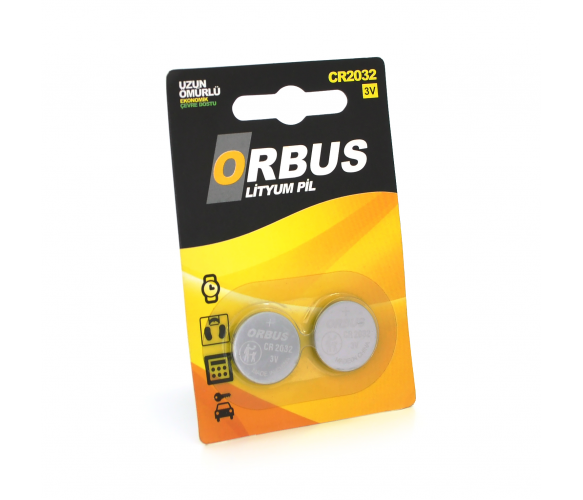 Батарейка литиевая Orbus CR2032, 2 шт в блистере, цена за блистер Полтава - изображение 1