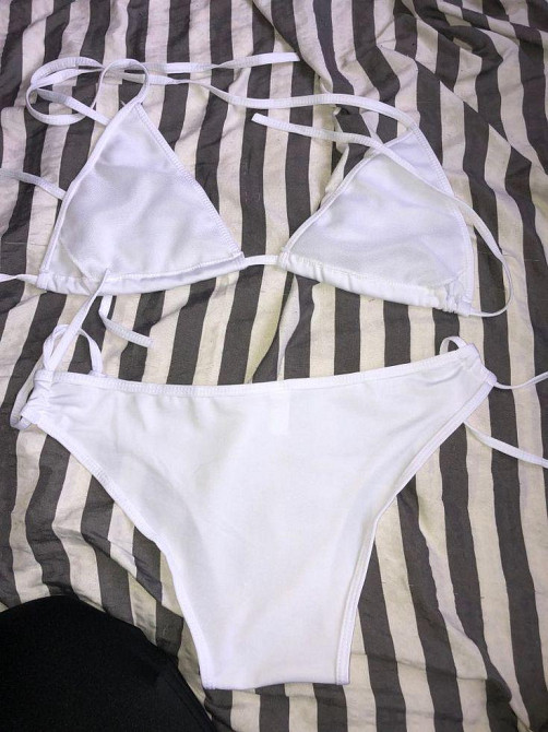 Купальник ліф шторки без поролону жіночий one size білий Київ - фото 2