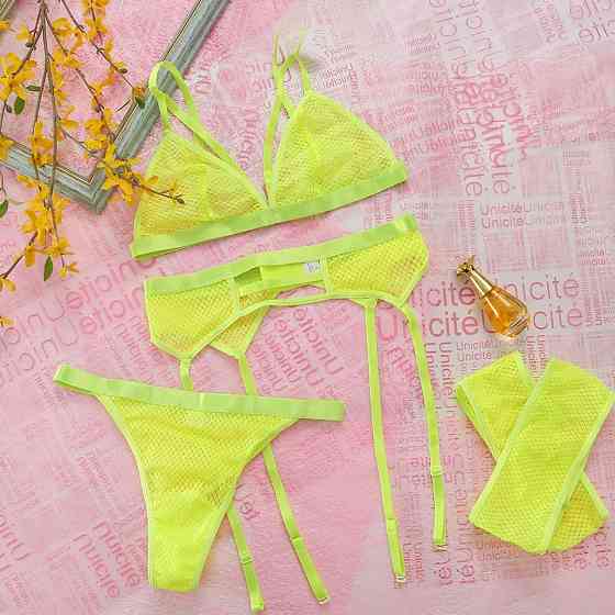 Комплект белья прозрачный 42-44 салатовый Киев