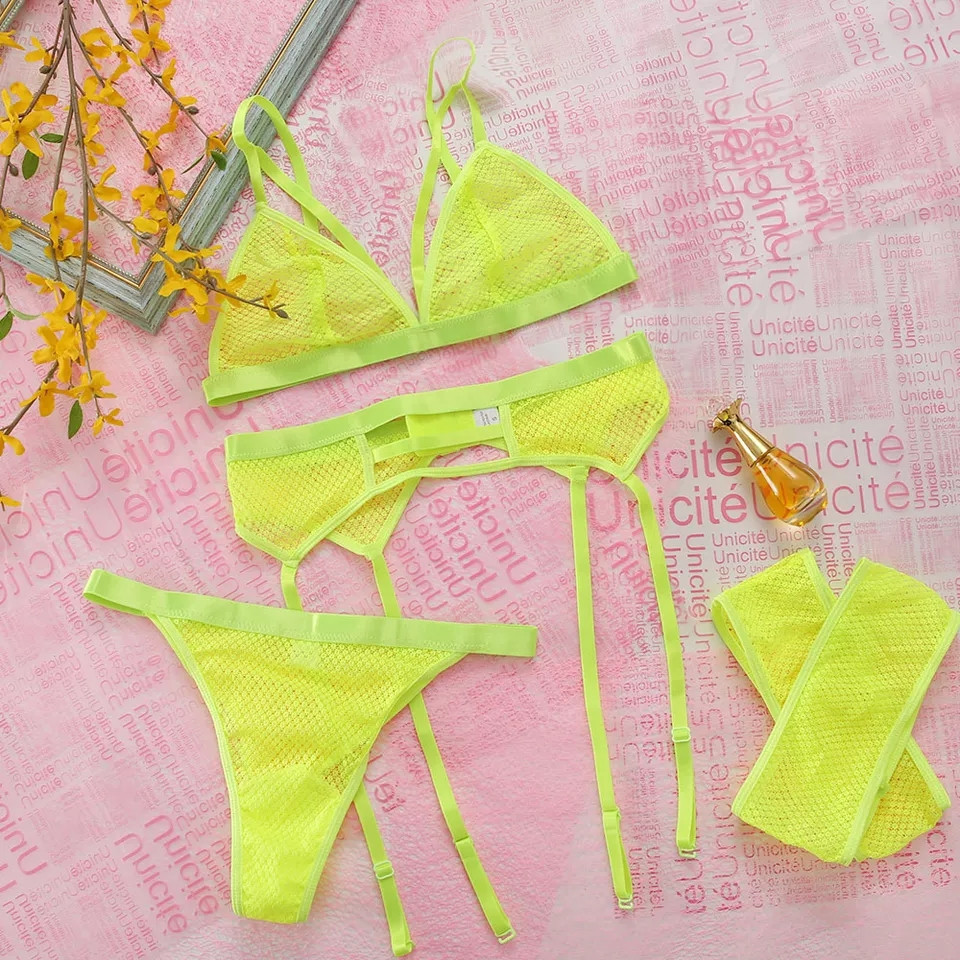 Комплект белья прозрачный 42-44 салатовый Киев - изображение 2