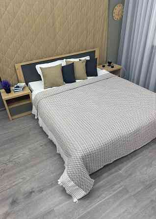Покривало Dakota Fringe ЄВРО 200х230 см колір сірий з білим (85-196) Київ
