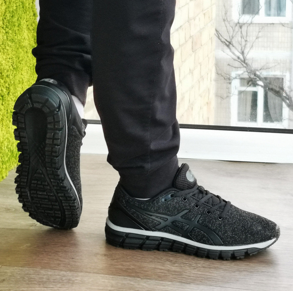 Кроссовки Asics GEL Чёрные Мужские Асикс Гель (размеры: 41,42,43,44,45,46) Видео Обзор Днепр - изображение 6