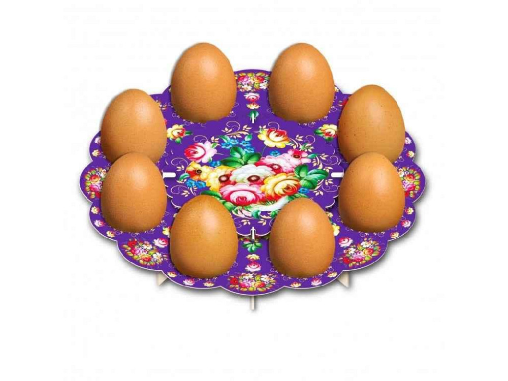 Декоративна підставка для яєць №8 Жостово (8 яєць) ТМ EASTERS Київ - фото 1