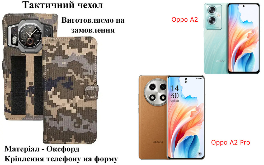 Тактичний чохол для Motorola Moto G13, Moto G14, кріпиться до спорядження на липучці Київ - фото 1