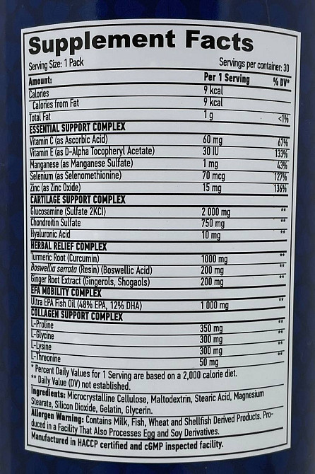 Захист суглобів та зв'язок Haya Labs Joint Max 30 Packs Луцьк - фото 2