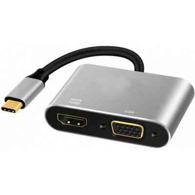 Переходник Type-C to HDMI / VGA Extradigital (KBV1743) Винница