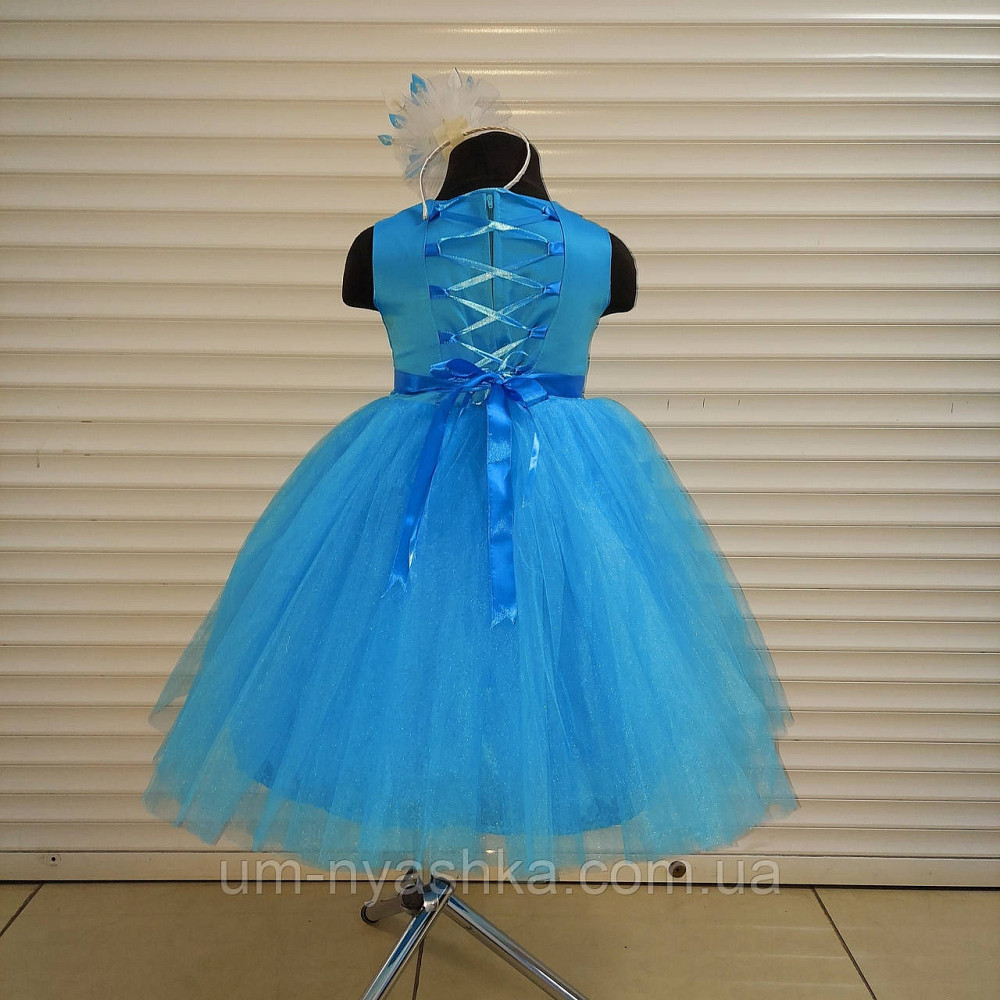 Детское нарядное платье с блестками Голубое Кривой Рог - изображение 3