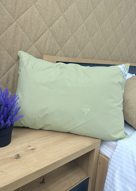 Подушка для сна гипоаллергенная Decorator Bamboo 50x70х20 см, цвет фисташковый (84-176) Киев - изображение 2