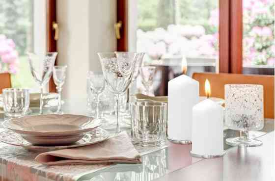 Набір свічок 4 шт. циліндр Bispol AURA Candles Білі (sw50/4-090) Луцьк