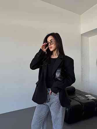 Женский классический оверсайз пиджак на подкладке костюмка Одесса