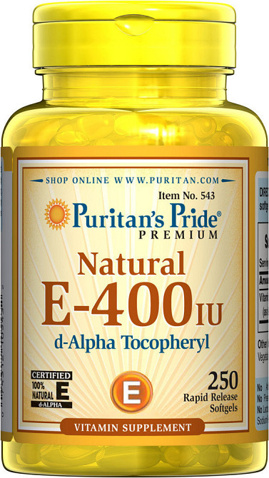 Витамин E в виде д-альфа токоферолацетат (Vitamin E) 400 МЕ 100 капсул Киев - изображение 4
